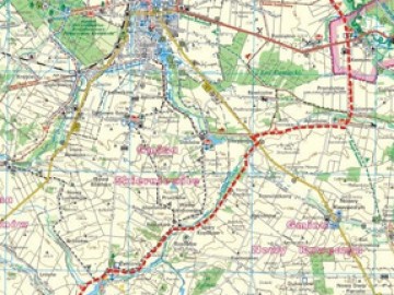 Szlak grunwaldzki na podstawie mapy Powiatu Skierniewickiego wyd. Mapy Azymut.pl, <p>oprac. H.Bałut</p>