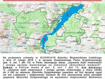 Oznakowanie bojami stref Zbiornika Sulejowskiego 2019, 